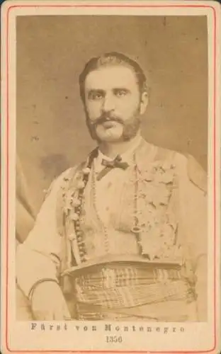 CdV Nikola I, Fürst von Montenegro, Portrait