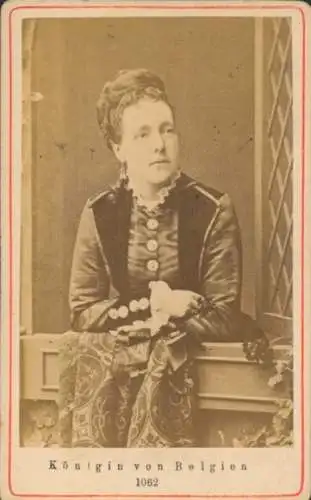 CdV Marie Henriette von Österreich, Königin von Belgien, um 1870, Portrait