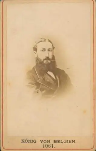 CdV Leopold II, König von Belgien, Portrait um 1870