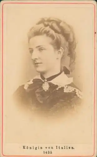 CdV Königin Margarethe von Italien, Portrait