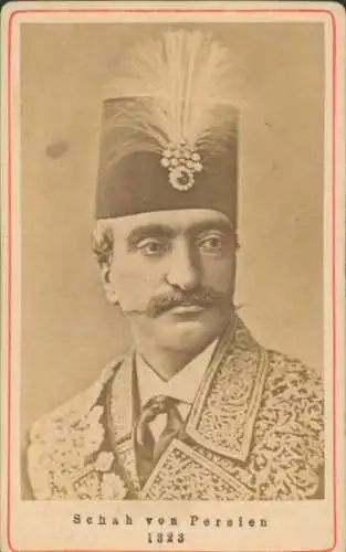 CdV Nasreddin Schah, Nāser ad-Din Schāh, Schah von Persien, um 1870