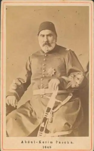 CdV Abdul Kerim Pascha, Abdülkerim Nadir Pascha, Osmanischer Marschall, Portrait