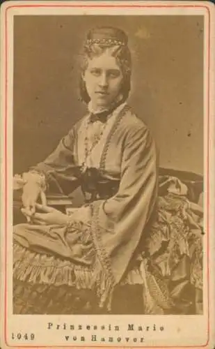 CdV Prinzessin Marie von Hannover, Portrait