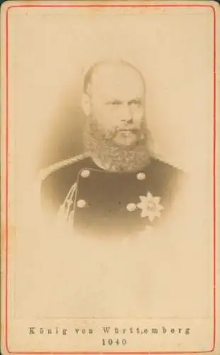 CdV König Karl von Württemberg, Portrait