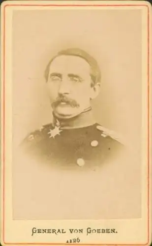 CdV General August Karl von Goeben, Portrait