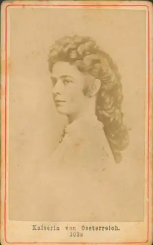 CdV Kaiserin Elisabeth von Österreich, Sisi, Portrait