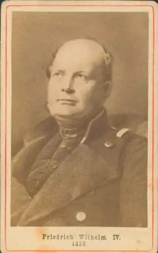 CdV Friedrich Wilhelm IV, König vn Preußen, Portrait