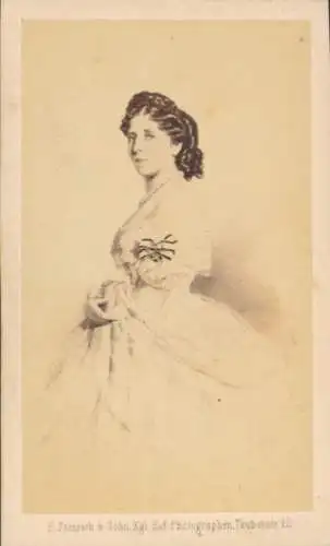 CdV Augusta von Sachsen Weimar Eisenach, Königin von Preußen, Portrait