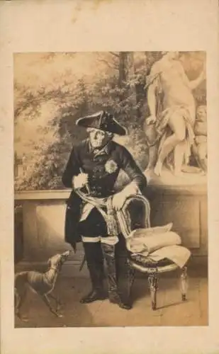 CdV Friedrich II, König von Preußen, Portrait