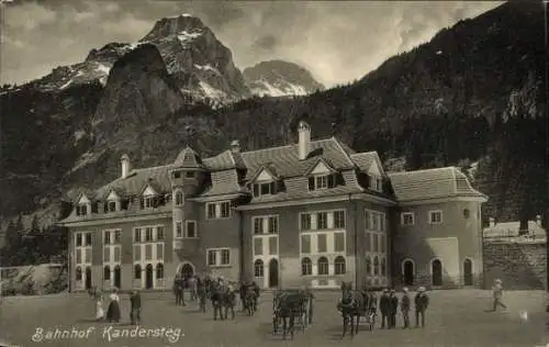 Ak Kandersteg Kanton Bern, Bahnhof