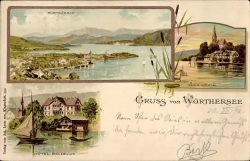 Litho Maria Wörth am Wörthersee Kärnten, Pörtschach, Hotel Bellevue