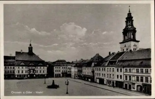 Ak Krosno Odrzańskie Crossen Oder Ostbrandenburg, Markt