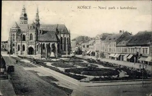 Ak Košice Kassa Kaschau Slowakei, Novy park, Kathedrale