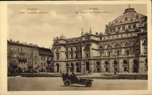Ak Kraków Krakau Polen, Theater, Theater-Kaffeehaus