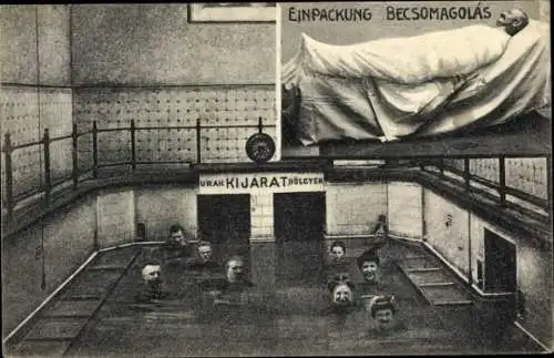 Ak Piešťany Pistyan Pistian Pöstyen Slowakei, Franz Josef Bad, Einpackung Becsomagolas