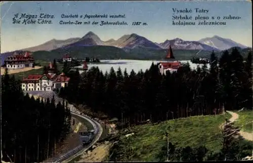 Ak Hohe Tatra Slowakei, Csorba-tó, See, Zahnradbahn