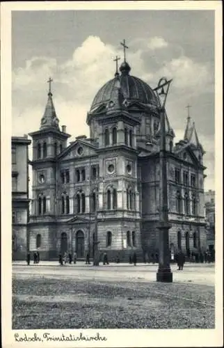 Ak Lodz Lodsch Polen, Trinitatiskirche