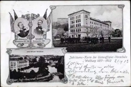 Ak Weilburg an der Lahn Hessen, Unteroffizier-Vorschule, Jubiläum 1902