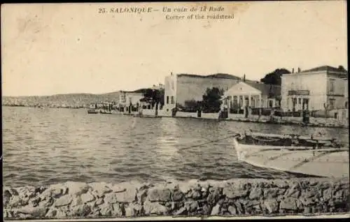 Ak Saloniki Griechenland, Eine Ecke des Hafens, Ecke der Reede