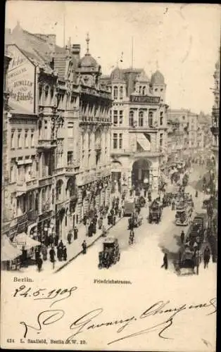 Ak Berlin, Friedrichstraße, Panopticum, Kutschen