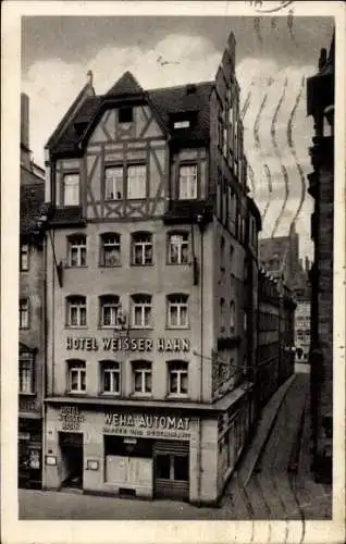 Ak Nürnberg in Mittelfranken, Hotel weißer Hahn