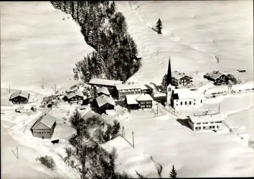 Ak Balderschwang im Allgäu, Winter, Blick von oben