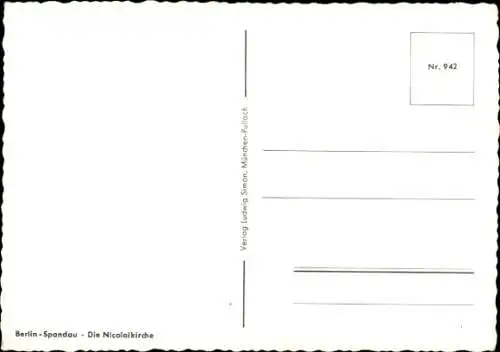 Ak Berlin Spandau, Nikolaikirche, Straßenpartie