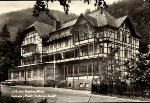 Ak Ilsenburg im Harz, Kurheim Martin-Andersen-Nexö, Fachwerkhaus