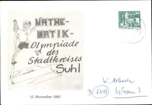 Ak Suhl in Thüringen, Mathematik-Olympiade des Stadtkreises Suhl 1982