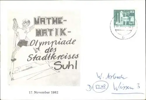 Ak Suhl in Thüringen, Mathematik-Olympiade des Stadtkreises Suhl 1982