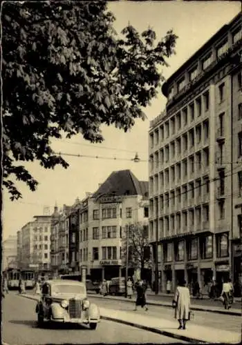 Ak Düsseldorf am Rhein, Graf Adolfplatz, Auto, Straßenbahnen