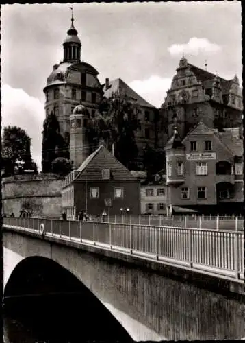 Ak Neuburg an der Donau Oberbayern, Schloss, Teilansicht