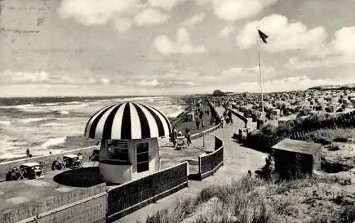 Ak Nordseebad Norderney Ostfriesland, Nordstrand, Promenade