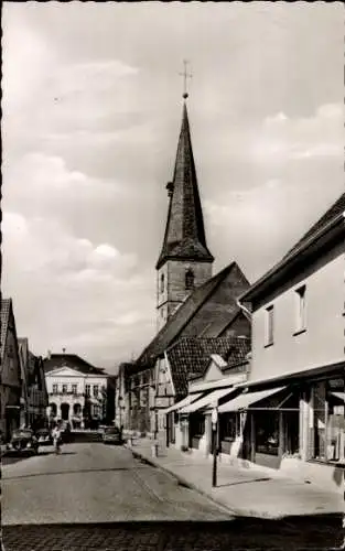 Ak Rheda Wiedenbrück in Westfalen, Teilansicht, Kirchstraße, Kirche