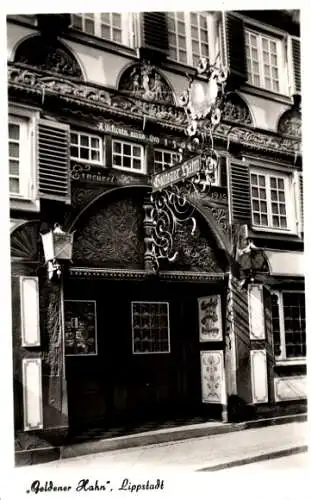 Ak Lippstadt Nordrhein Westfalen, Blick auf Gaststätte Goldener Hahn