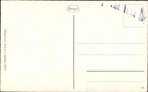 Ak Stubbenkammer Sassnitz auf Rügen, Zerklüftete Schlucht, Segelboot