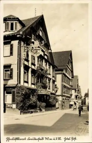 Ak Freudenstadt im Schwarzwald, Teilansicht, Hotel Post