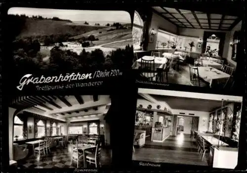 Ak Poppenhausen an der Wasserkuppe Rhön, Gast- und Pensionshaus Grabenhöfchen