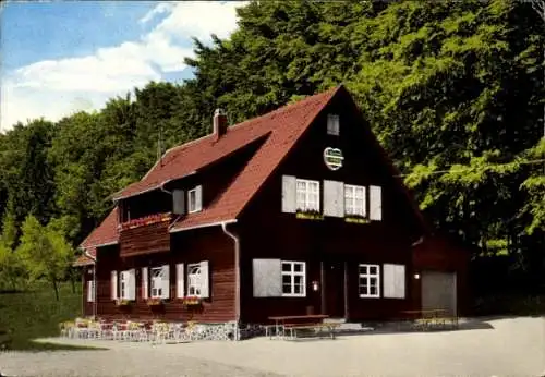 Ak Urspringen Bayern, Gasthof Thüringer Hütte, Familie Schmidt
