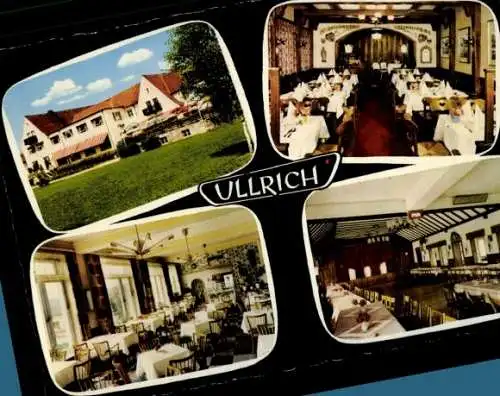 Ak Elfershausen in Unterfranken, Ullrich, Außenansicht, Gastraum