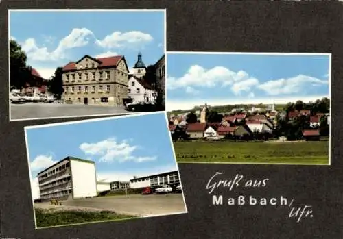 Ak Maßbach in Unterfranken, Rathaus, Teilansicht