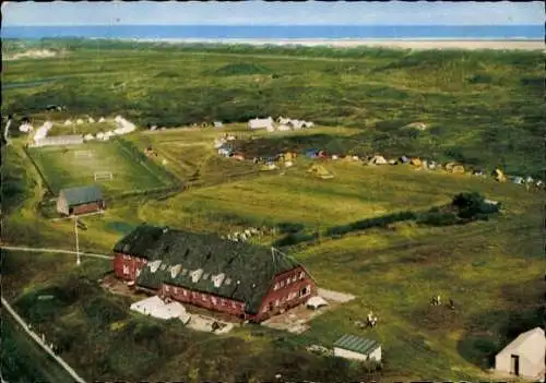 Ak Langeoog Nordseebad, Jugendherberge, Vogelperspektive