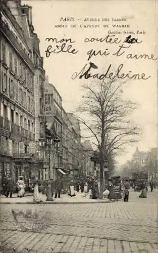 Ak Paris XVII., Avenue des Ternes, Ecke Avenue de Wagram
