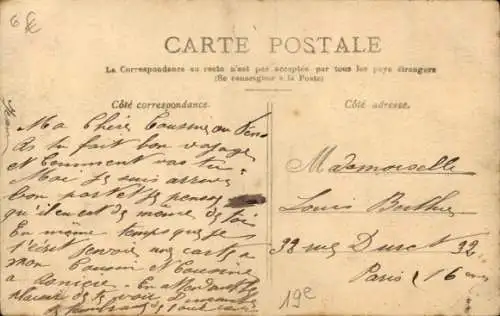 Ak Paris XIX. Buttes Chaumont, Schneeeffekt, An Allee