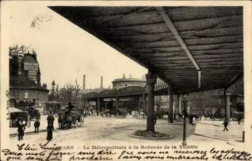 Ak Paris 19. Jahrhundert La Villette, The Metropolitain an der Rotonde