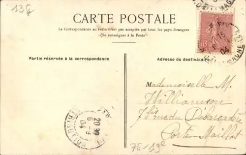 Ak Paris 19. Jahrhundert, Porte des Buttes Chaumont, Place Armand Carrel