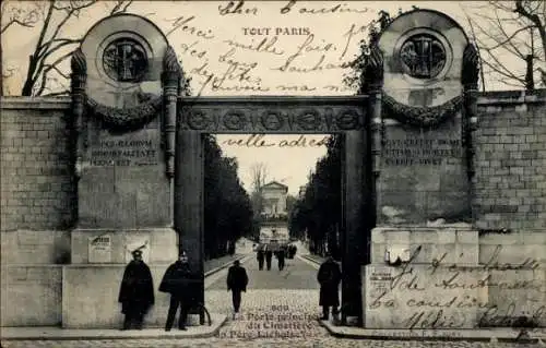 Ak Paris 20. Jahrhundert, Friedhof Père-Lachaise, Haupttor