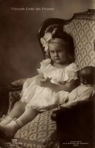 Ak Prinzessin Cecilie von Preußen, Puppe, Liersch 7948