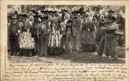 Ak Menschen in französischer Tracht, Gruppenbild