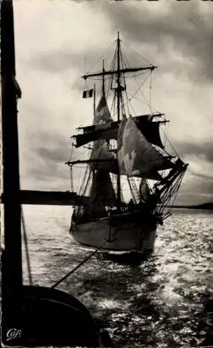 Ak Saint Malo, Segelschiff